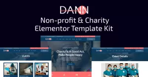 Dann - Non-profit & Charity Elementor Template Kit