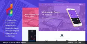 Darya - Responsive HTML5 App Landing Template
