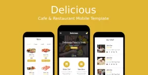 Delicious - Cafe & Restaurant Mobile Template