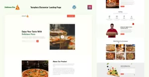 Delicious Pizza- Pizza Restaurant Elementor Landing page Template