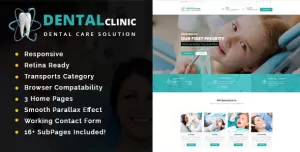 Dental Clinic - Health And Medical HTML Template
