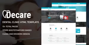Dental Clinic Medical HTML Template - Decare
