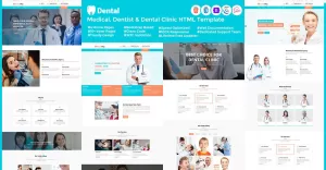 Dental - Medical, Dentist & Dental Clinic HTML Template