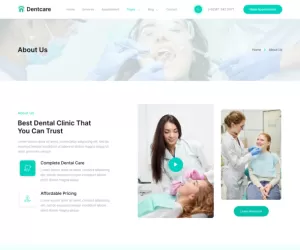 Dentcare – Dentist & Dental Clinic Elementor Template Kit
