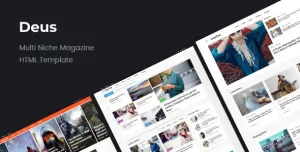 Deus  Multi-Niche Newspaper HTML Magazine