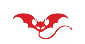 Devil and wing logo vector v1