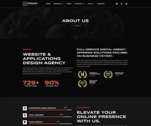 Dezain - Web Design Agency Elementor Pro Template Kit