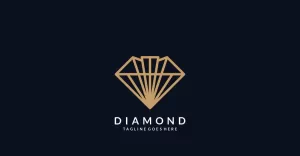 Diamond Line Art Logo Style
