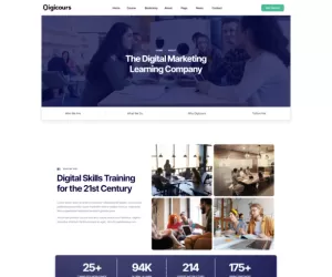 Digicours - Digital Marketing Online Course Elementor Template Kit
