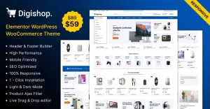 DigiShop– Digial and Electronics Elementor WooCommerce Store