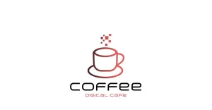 Digital Coffee Logo Template
