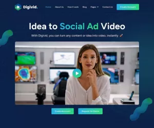 Digivid - Digital Video Creation Agency Elementor Template Kit