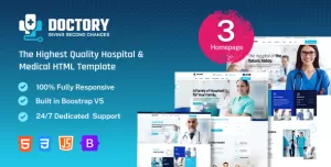Doctery  Hospital, Healthcare and Medical HTML Template