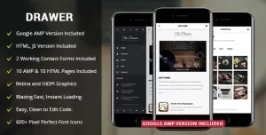 Drawer Mobile & Google AMP Template