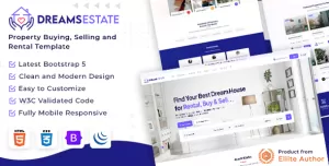 Dreams Estate - Property Buying and Selling Rental Management Bootstrap Template