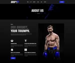 Drip - Boxing School & Martial Arts Elementor Template Kit