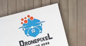 Drone Pixel Logo Template