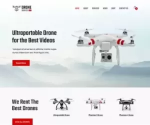Drone Service WordPress Theme for parcel delivery photo videography