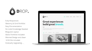 Drop - Creative Personal and Portfolio HTML Theme - Themes ...