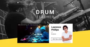 Drum Teacher Website Template