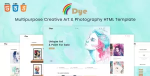 Dye - Multipurpose Creative Shop Art & Photography HTML Template