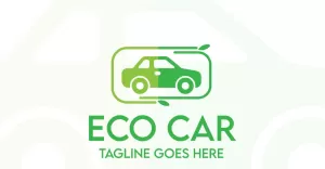 Eco Car - Environment Friendly Car Business Logo