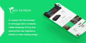 Eco Furniture - Lead Generation Landing Page PSD Template