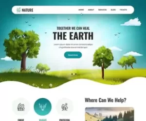 Eco Nature WordPress theme 4 green farm recycle conservation