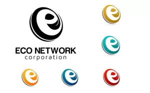 Eco-Network-E-Letter-Logo-Design