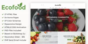 Ecofood - Responsive Organic Food, Organic Store & Farm HTML5 Template