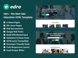 Edro - The Next-Gen Education HTML Template - TemplateMonster