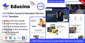 Educino - LMS, Online Course & Education Service HTML Template