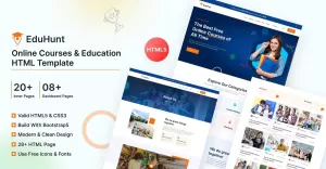 EduHunt - Online Courses & Education HTML Template