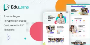 Edulerns - Online Courses & Education PSD Template