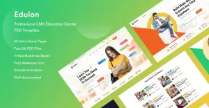 Edulon - Online Education And LMS PSD Template