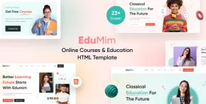 Edumim – Tailwind CSS Education HTML Template