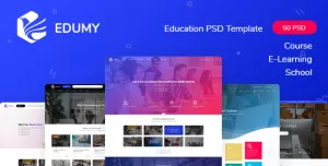 Edumy - LMS Online Education Course & School PSD Template