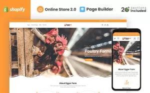 Egger - Poultry and Farm Shopify  Theme - TemplateMonster