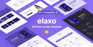 Elaxo - App and Software Website Template + RTL