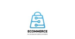 Electronic Commerce Bag Logo Template - TemplateMonster