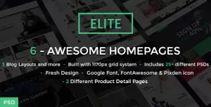 Elite - Ecommerce Shop PSD Template