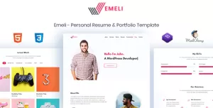 Emeli - Personal Resume & Portfolio Template