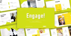 Engage Social Media Presentation PowerPoint template