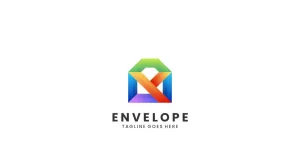 Envelope Gradient Colorful Logo