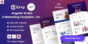 Ervy - SEO Marketing & IT Startup Angular 17+ Template