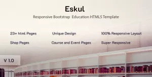 Eskul - Education-Course-e-Learning and Events HTML Template