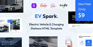 EV Spark - Electric Vehicle & Charging Stations HTML Template