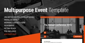 Event & Conference HTML5 Template Landing Page