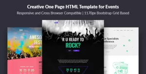 Event — Creative and Modern One Page HTML Template for Events
