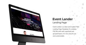 Event Landing Page PSD Template